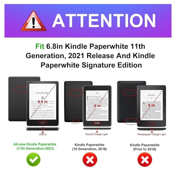 Kindle Paperwhite 11th Generation Case 6.8 Inch 2021 / Paperwhite - Picture 5 of 5
